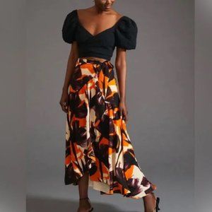 Hutch Printed Wrap Maxi Skirt by Anthro NWOT